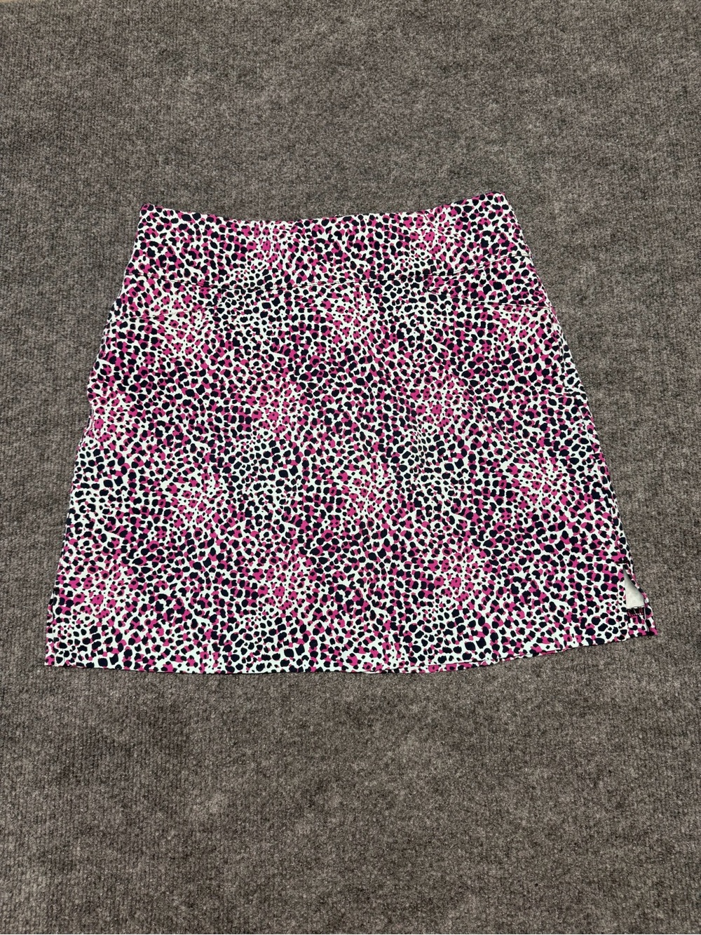 Lady Hagen Pink and Black Leopard Print Mini Skirt